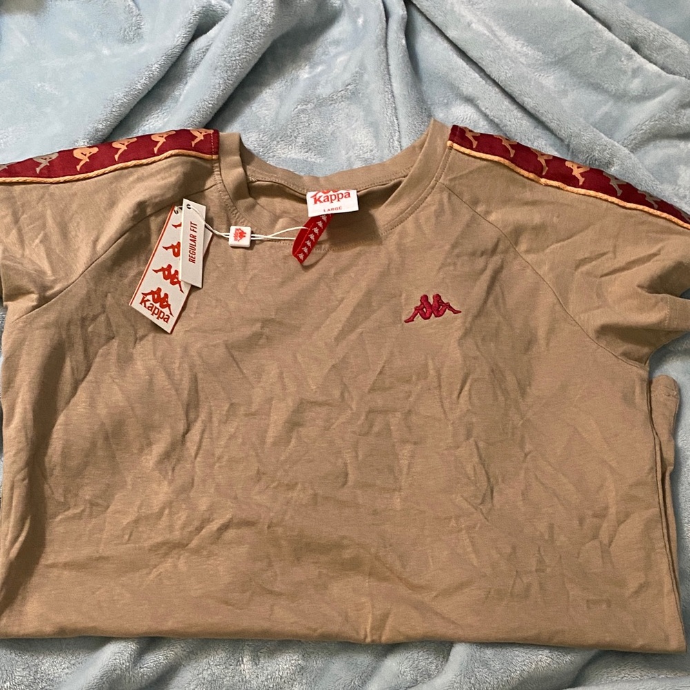 Kappa Tan Shirt with Maroon Details